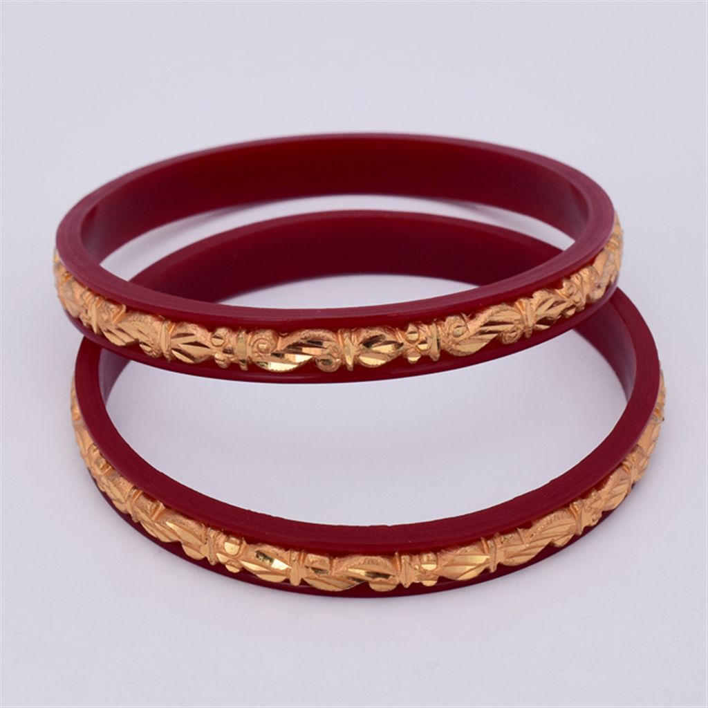 Indian Golden And Red Bangles For Women