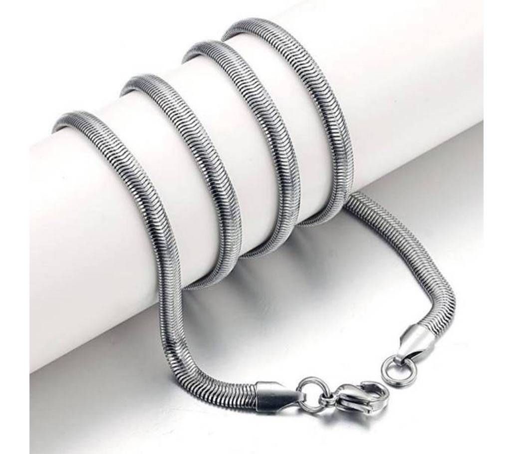 Silver Plated 6mm Snake Necklace