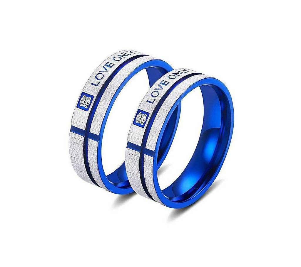 Blue and Silver Zircon Finger Ring