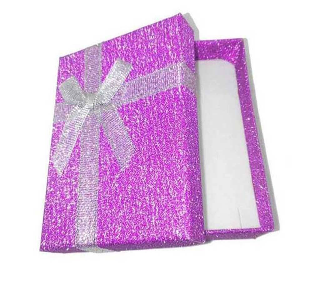 Glitter Gift Box for Jewelry Set (Magenta)
