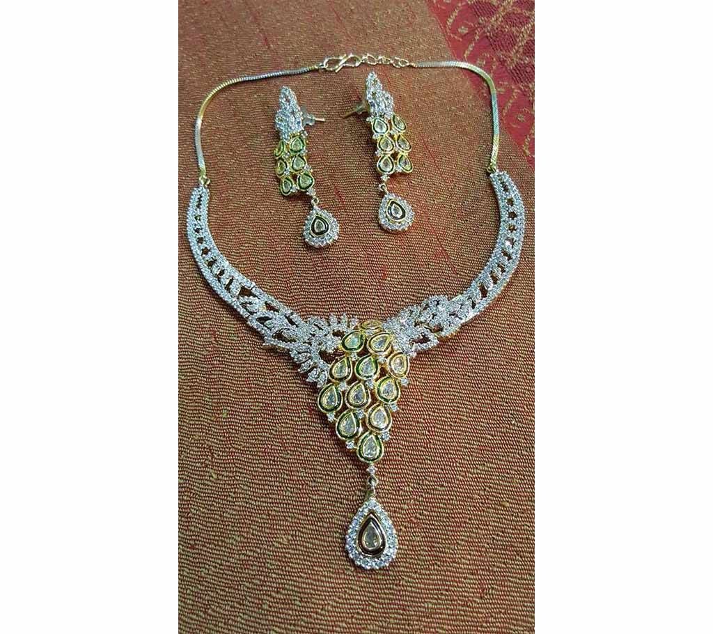 Indian Diamond Cut Necklace Set