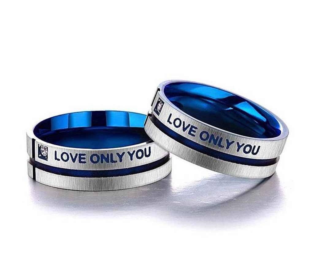 Blue Zircon Finger Rings for Couple