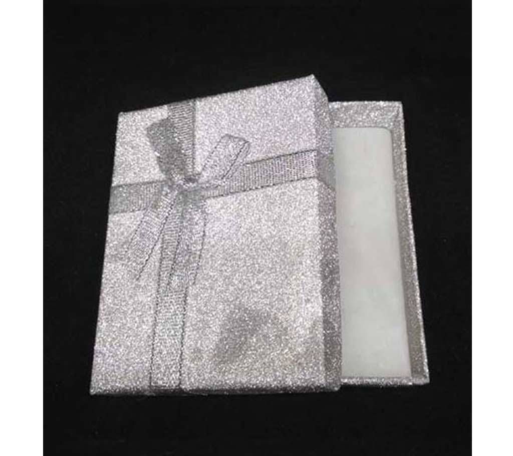 Glitter Gift Box for Jewelry Set (Silver)