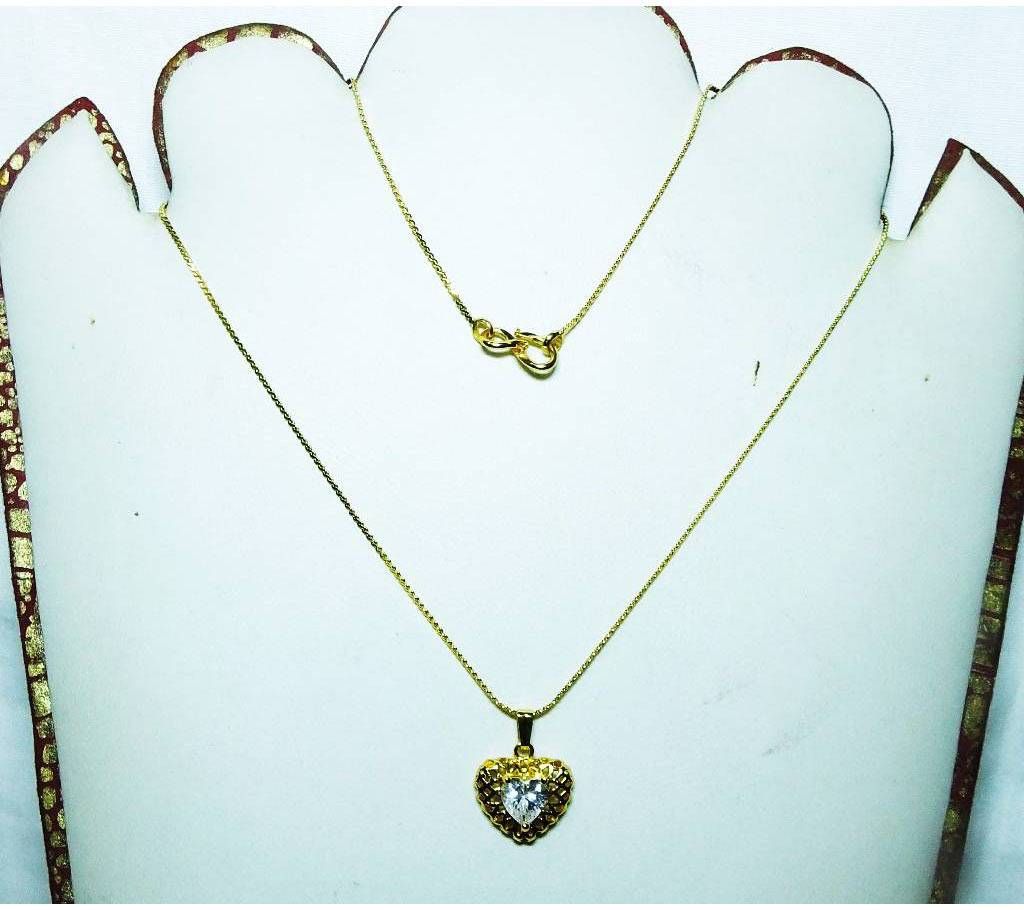 city gold stone setting pendant 
