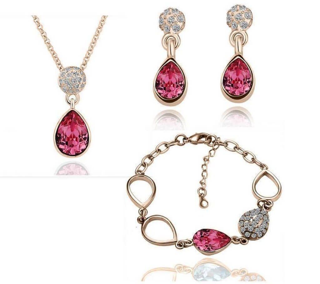 Stone setting jewellery set