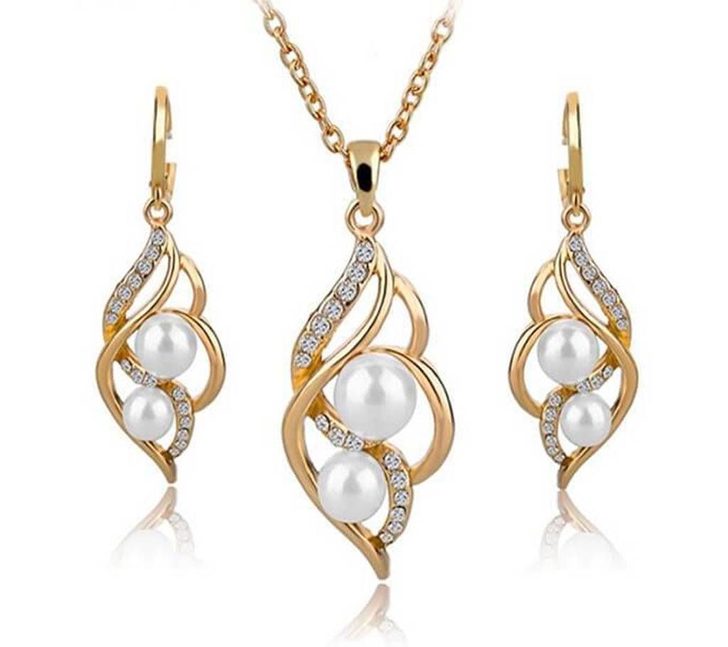Touch Heart Simulation Pearl Jewellery Set