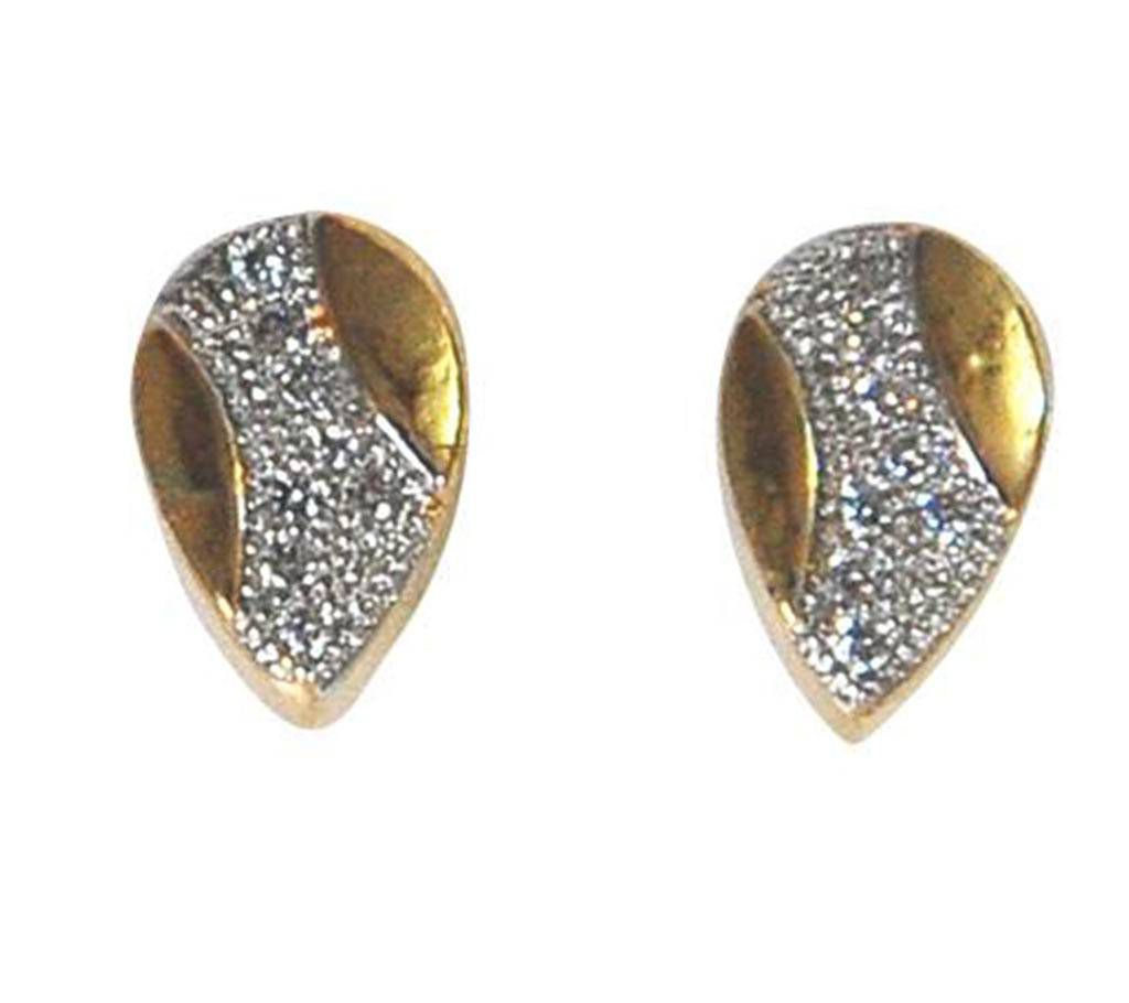 zinc alloy stone setting Indian ear ring 
