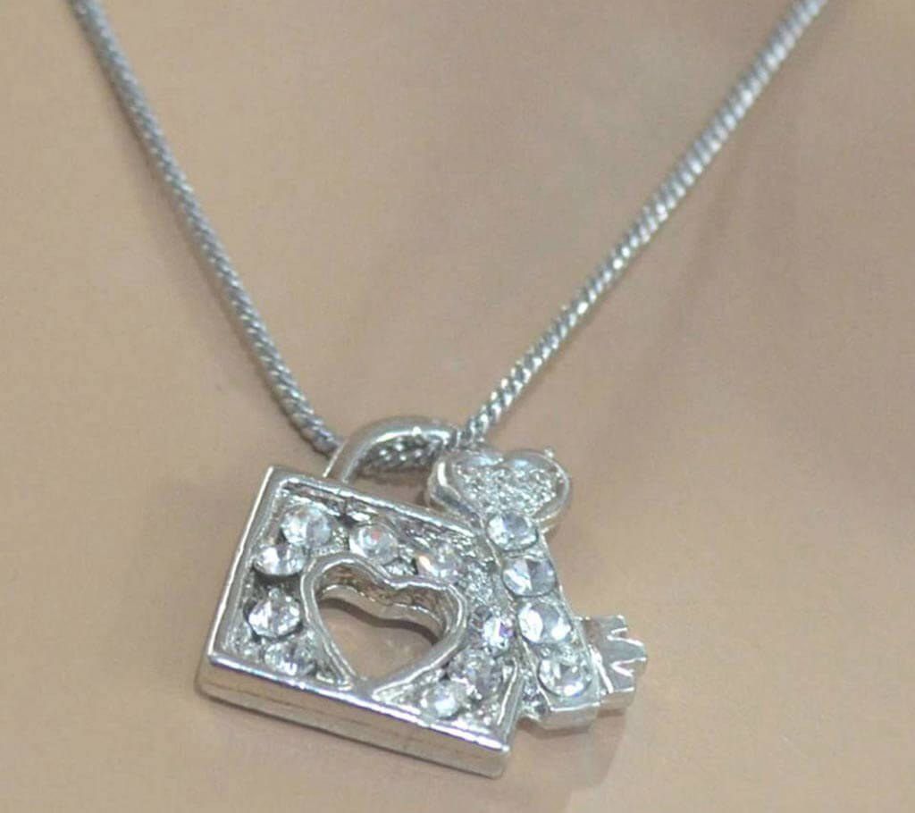 Lock and key shaped pendant