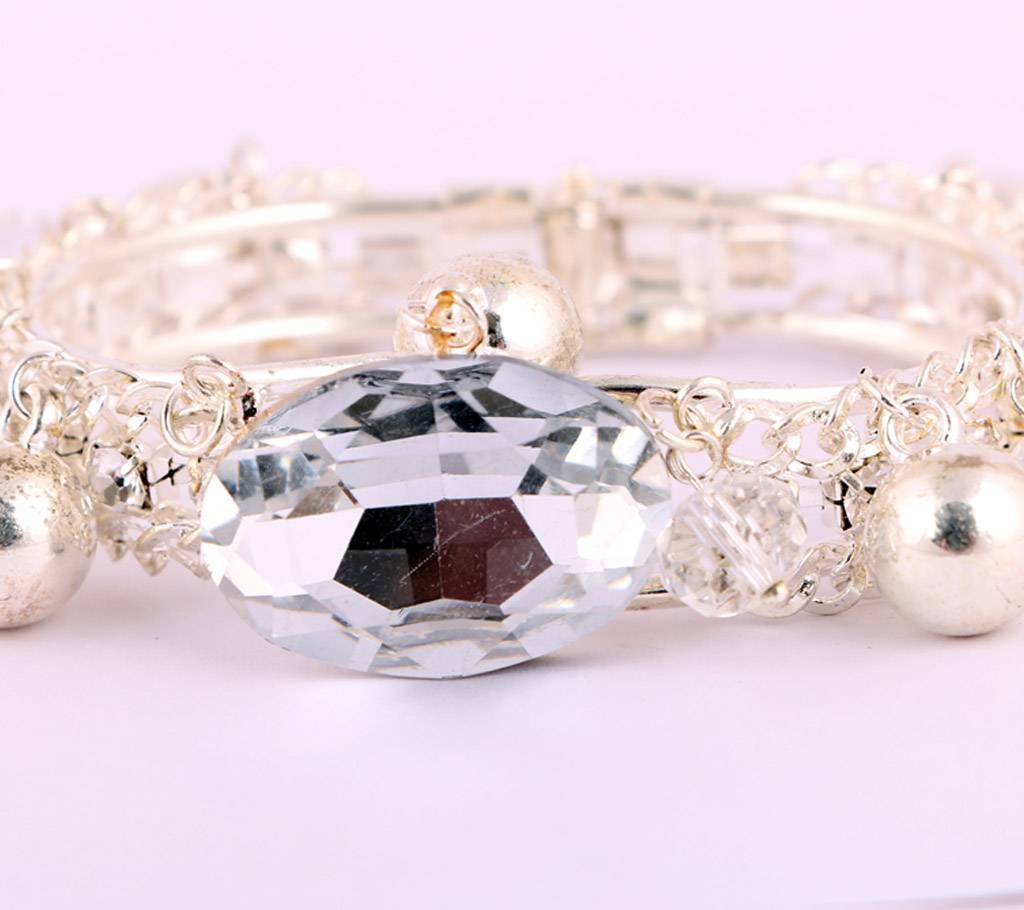 Crystal Stone Pearl Setting Bracelet 
