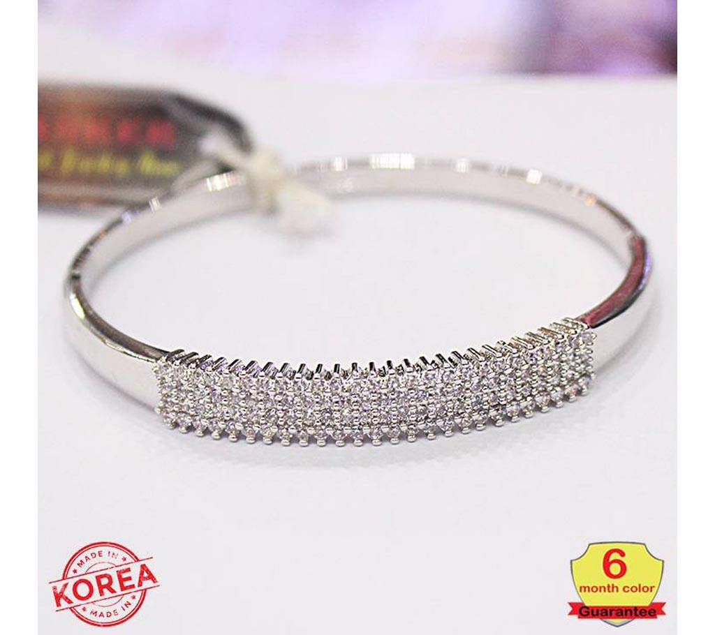 Silver Plated Stone Setting Ladies Bracelet