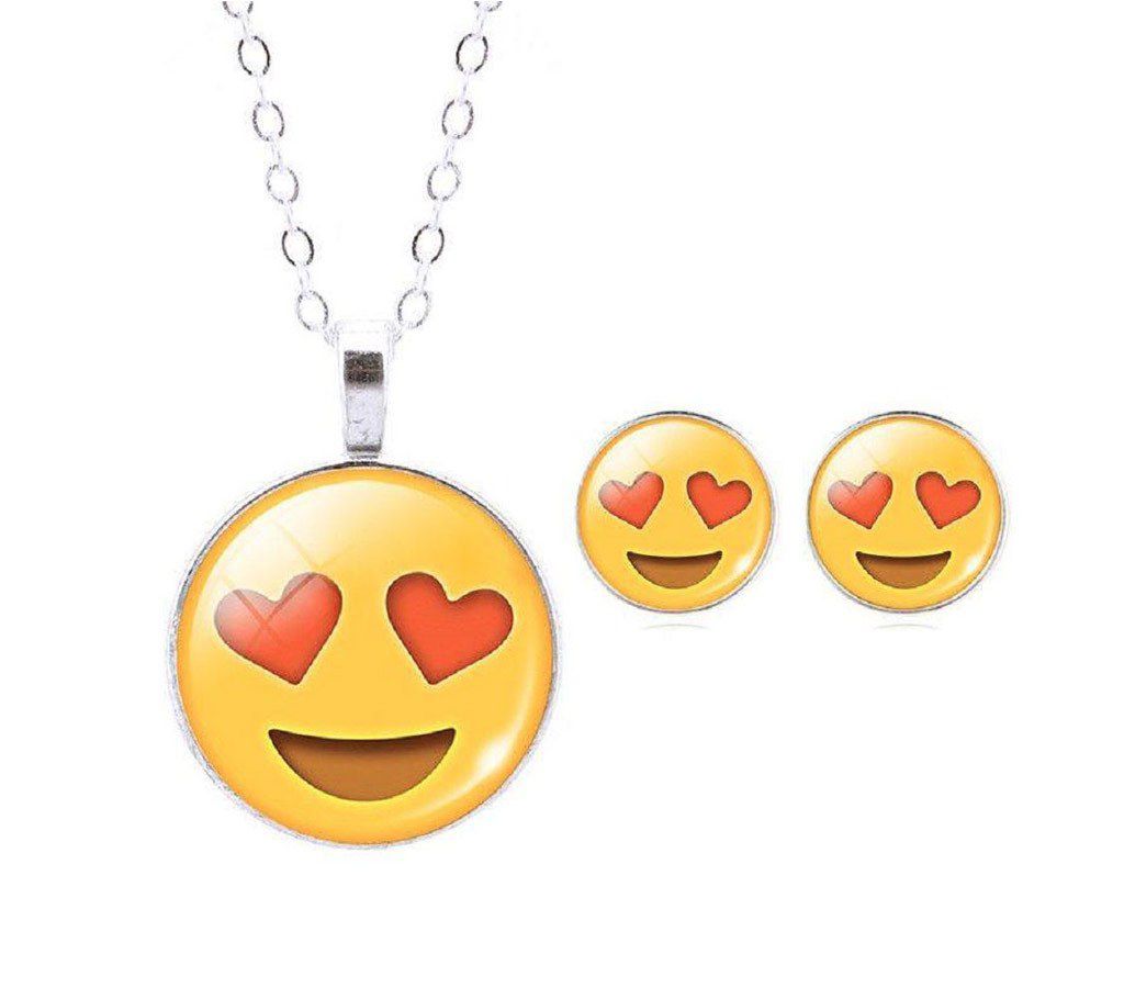 Love Smile Emoticon Earrings with Pendant