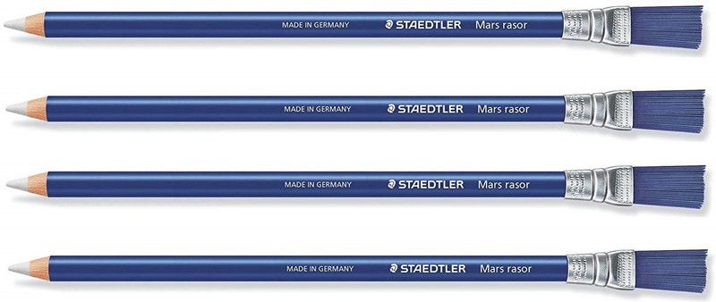 STAEDTLER Mars Rasor Eraser Pencil with Brush, Pack of 4 Pencil  (Multicolor)