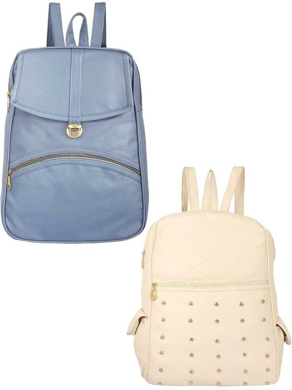 Small 6 L Backpack blu-psh-lck+crm-kg-pitthu-cmbo  (Blue, White)