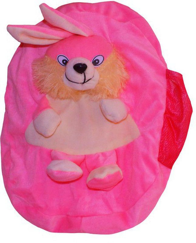 Memebuzz Cartoon Soft Plush Toy School Bags for Kids Suitable Nursery-UKG-NKG Students School Bag  (Pink, 5.7 L)