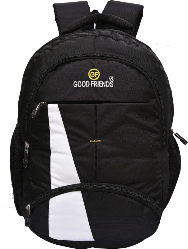 GOOD FRIENDS backpack4 Waterproof School Bag  (Black, 19 inch)