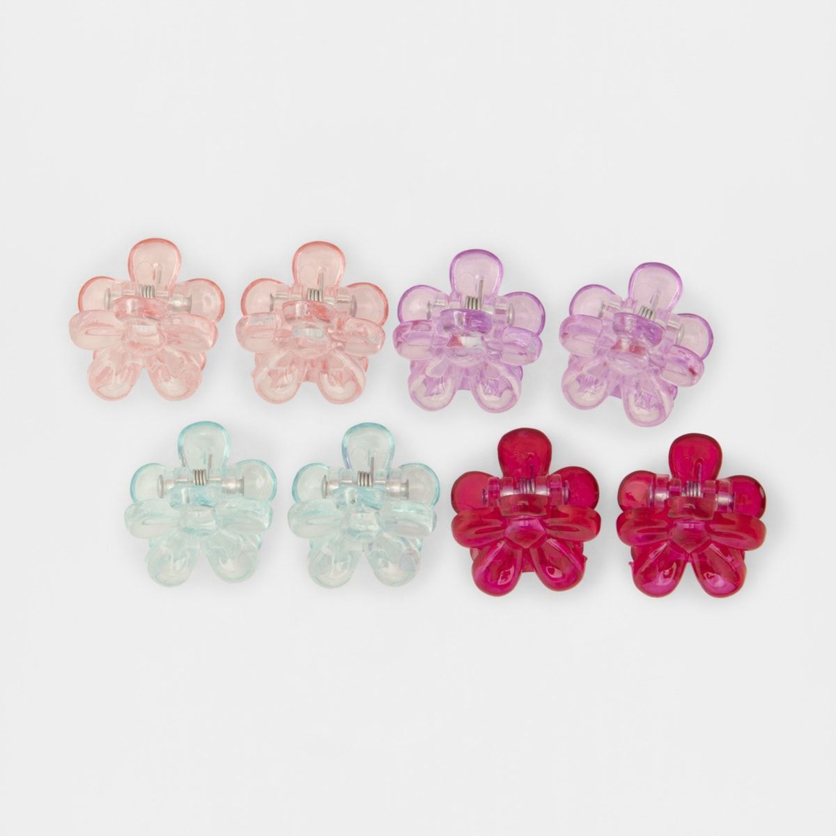 8 Pack Claw Clips - Flower