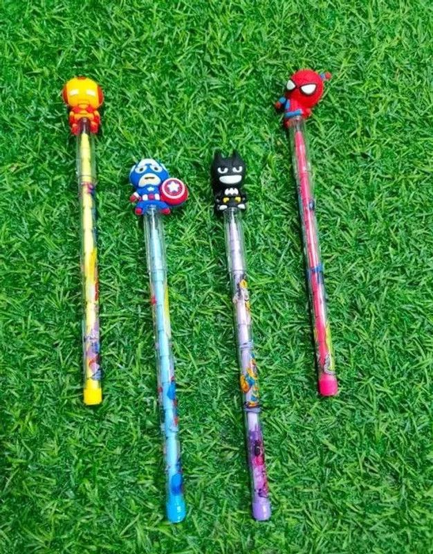 Omkara Combo of Designer unicorn Stationery Pencils. Combo of 4 Pencil  (Black)