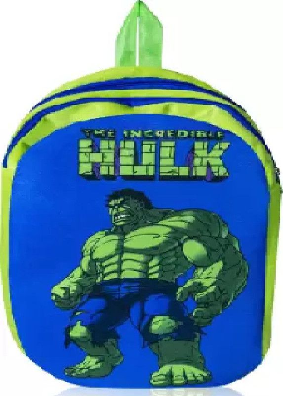 moroses Hulk kids Bag for Boys Blue&Green School Backpack  (Blue, Green, 12 inch)