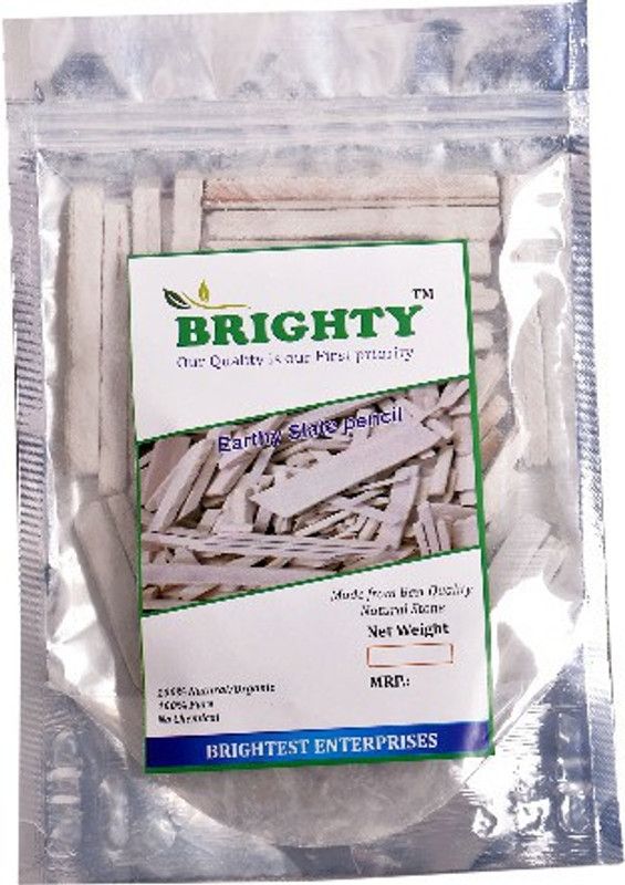Brighty 1.5kg natural earthy slate pencil billards solid chalk  (100 Sticks)