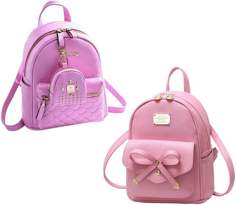 BP-pnk-kachua+bb-pnk-tei-pitthu-cmbo 6 L No Backpack  (Pink, Pink)