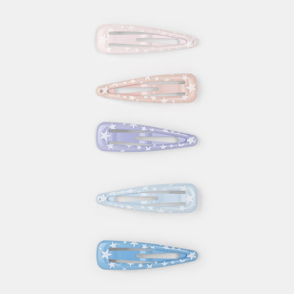 5 Pack Star One Touch Hair Clip