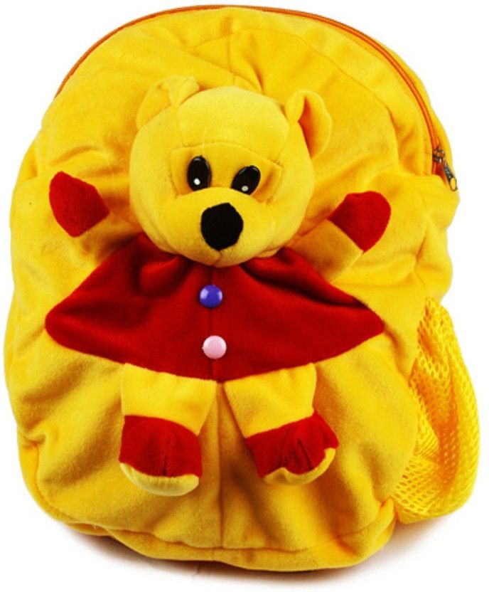 Small 10 L Backpack premium quality kids school bag cartoon toy children happy birth gift , play school , picnic  (Yellow)
