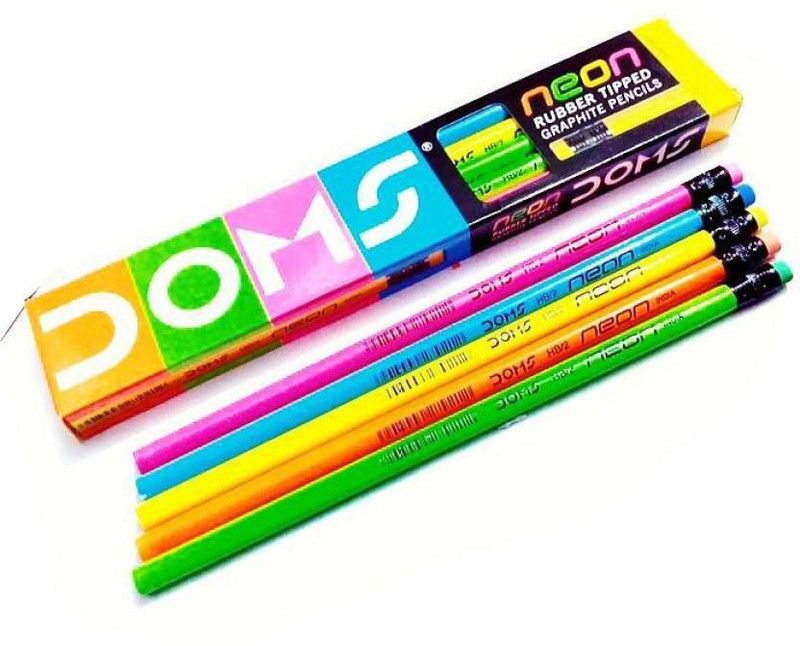 DOMS Neon with Rubber Tip Pencil  (Various)