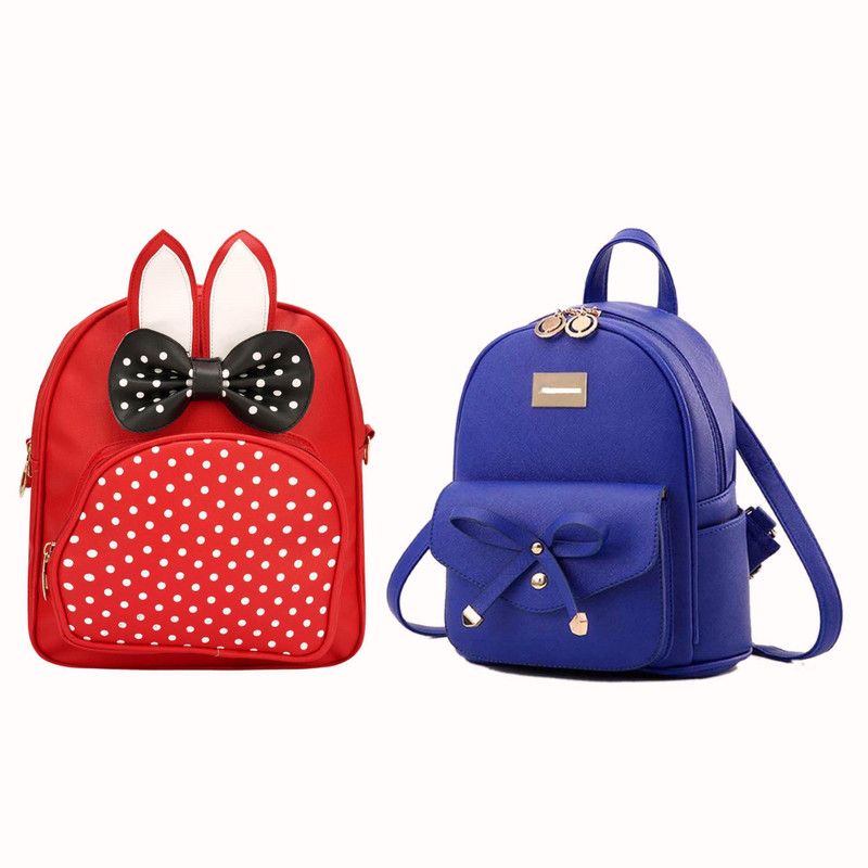BP-114-red-wht-dot+blu-tei-pitthu-cmbo 6 L Backpack  (Red, Blue)
