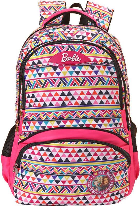 BARBIE Best Friend 48cm Secondary (Secondary 3rd Std Plus) Waterproof School Bag  (Pink, 19 inch)