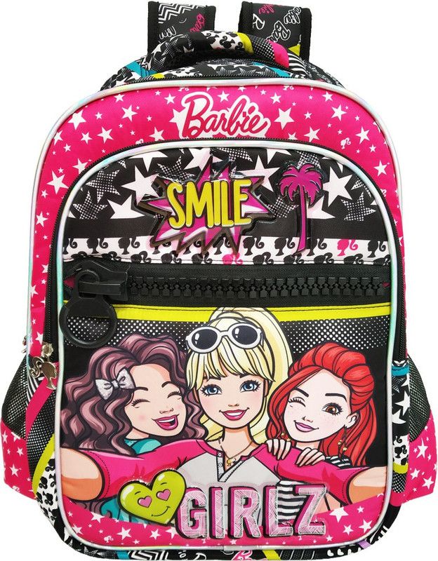 BARBIE Girlz Big Zipper 46cm Secondary (Secondary 3rd Std Plus) Backpack  (Multicolor, 18 inch)