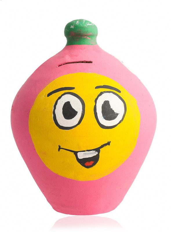 BS NATURAL Creative Mitti Ki Gullak/Clay Gullak Large Coin Bank (Gift for Kids) Coin Bank Coin Bank  (Multicolor)