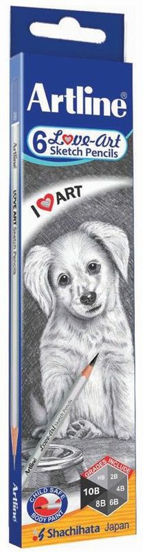 Artline Love Art (Pack of 6)(10 Packets) Pencil  (Set of 10, Black)