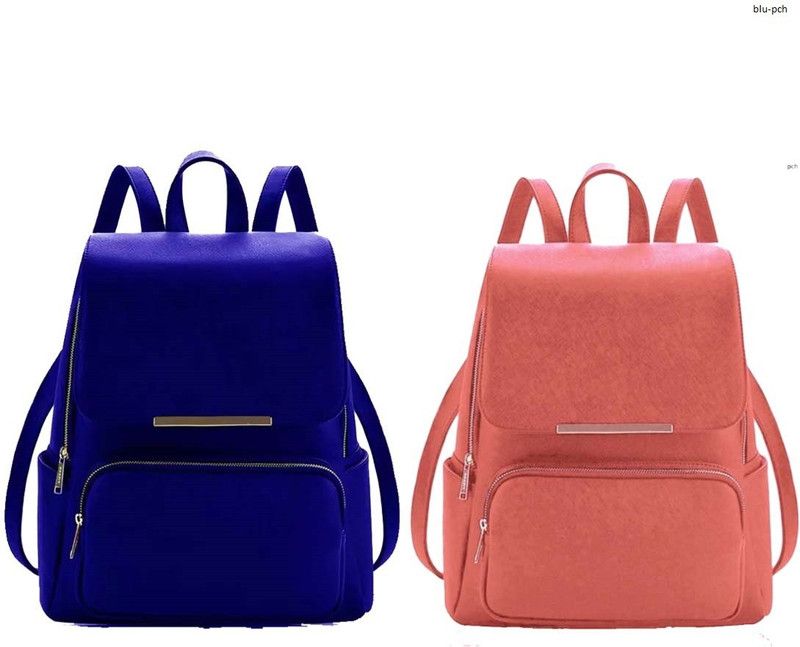 bp-blu+pch-pauch-pitthu-cmbo 6 L Backpack  (Blue, Orange)