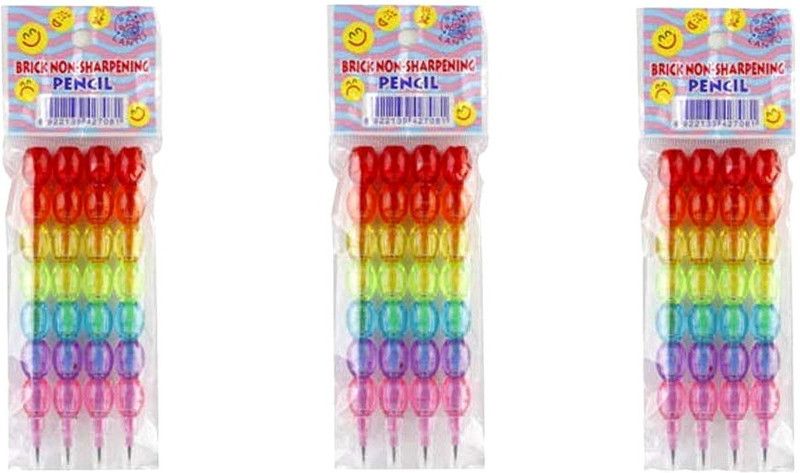 nawani Pencil Set- Pack of 3 for Birthday Party Return Gifts for Kid Pencil  (Set of 3, Multicolor)