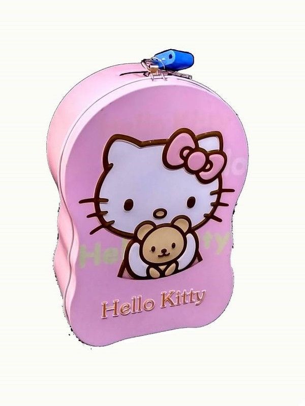 Prezzie Villa kitty metal piggy bank coin bank Coin Bank  (Pink)