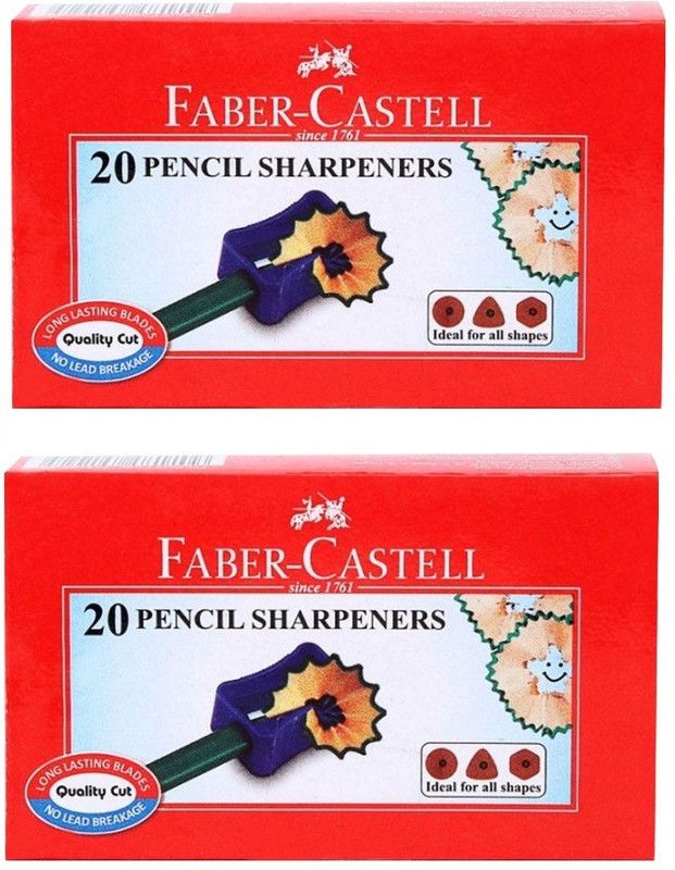 FABER-CASTELL Sharpner1 Pencil Sharpeners  (Set of 2, red)