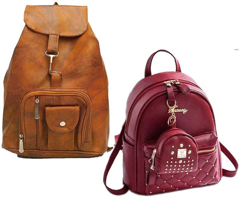 BP-tan-cmra+mron-kachua-pitthu-cmbo 6 L No Backpack  (Tan, Maroon)
