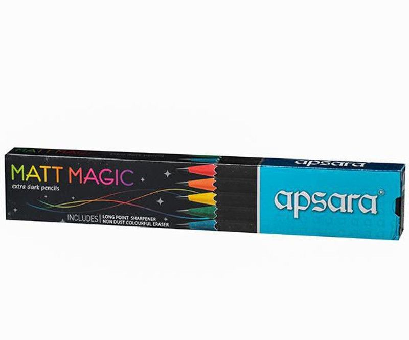 APSARA Matt Magic 50 Pencil  (Set of 5, Black)