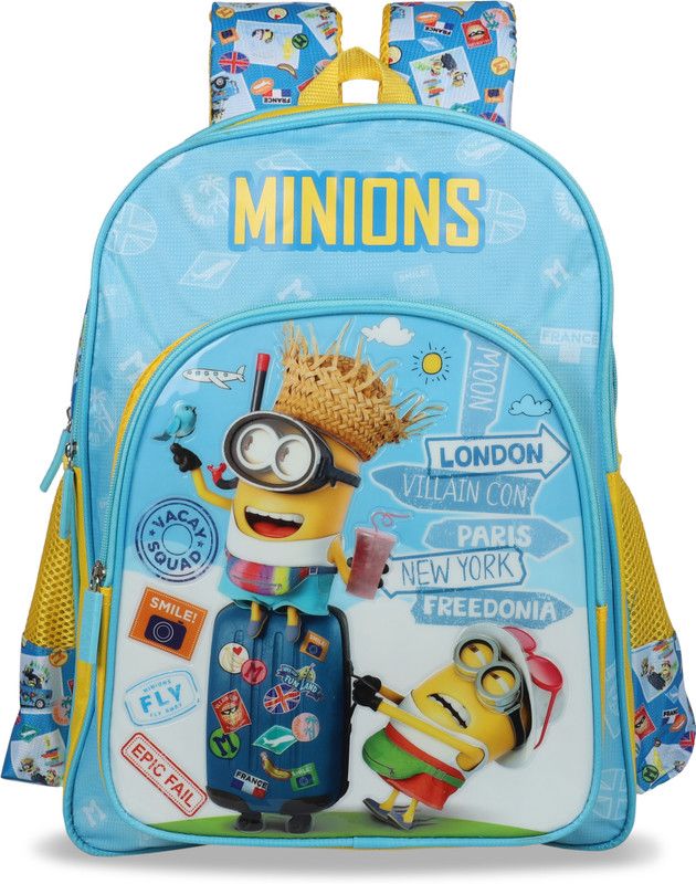 MINIONS Vacay Squad (Primary 1st-4th Std) School Bag  (Multicolor, 16 inch)