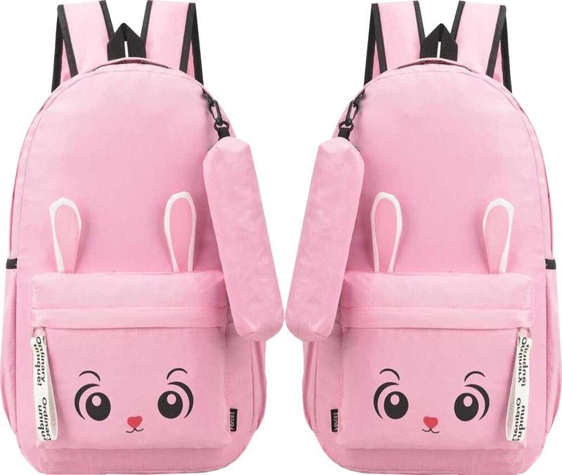 Small 18 L Laptop Backpack Cute Girls Backpack For College Use  (Pink)