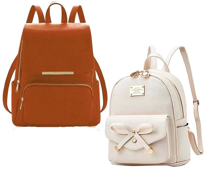 BP-brwn-pauch+crm-tei-pitthu-cmbo 6 L No Backpack  (Brown, White)