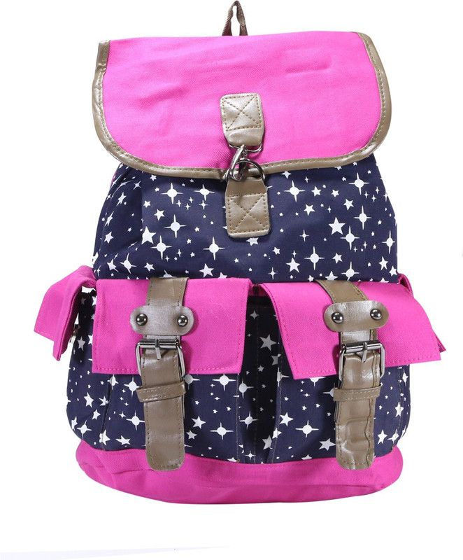 Small 15 L Backpack Stylish Casual College Backpack For Girl's  (Pink)
