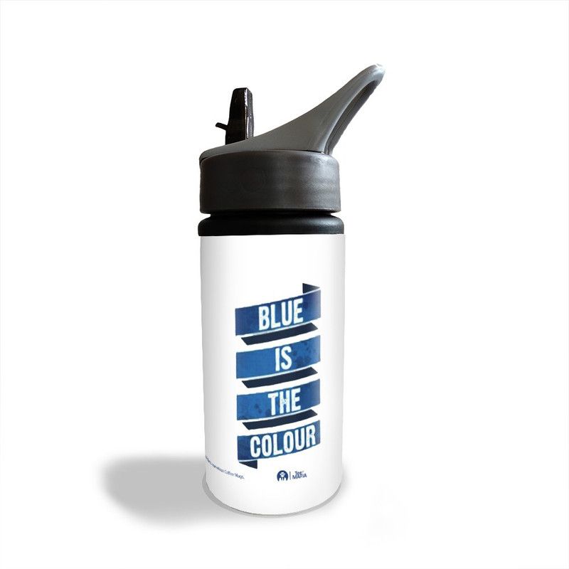 Tee Mafia Chelsea Blue is the color FC football club wide sipper bottle 500 ml Water Bottle  (Set of 1, White)