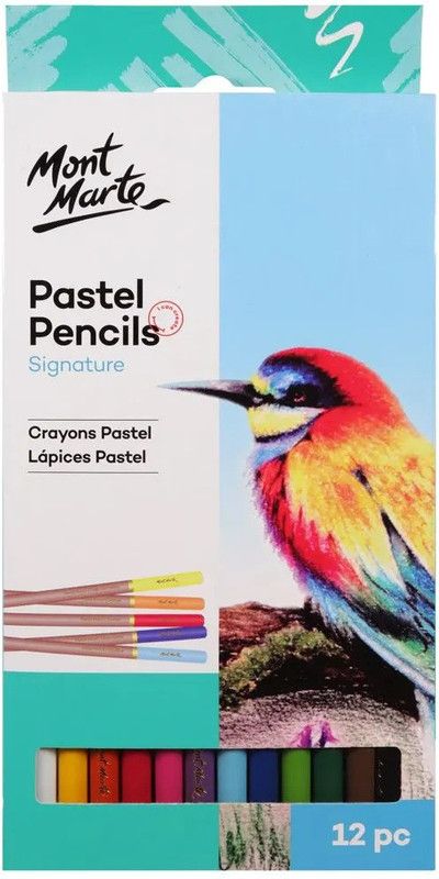 Mont Marte Fine Art Pastel Pencils - 12 Shades Pencil  (Set of 12, Multicolor)