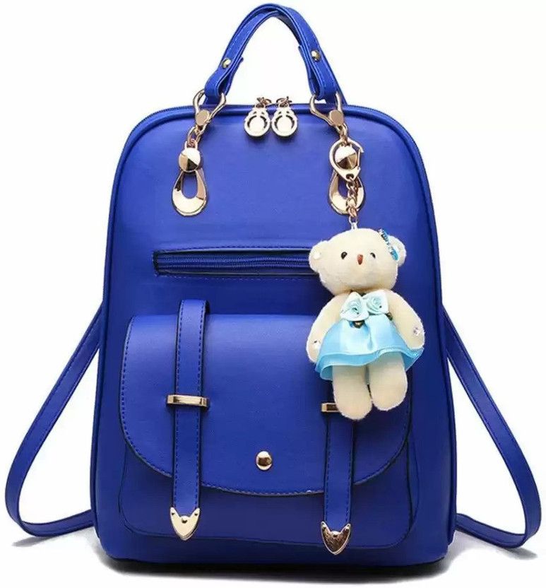 Small 8 L Backpack 8 L Backpack Women / Girls Stylish Trendy College Casual School Hand  (Blue)