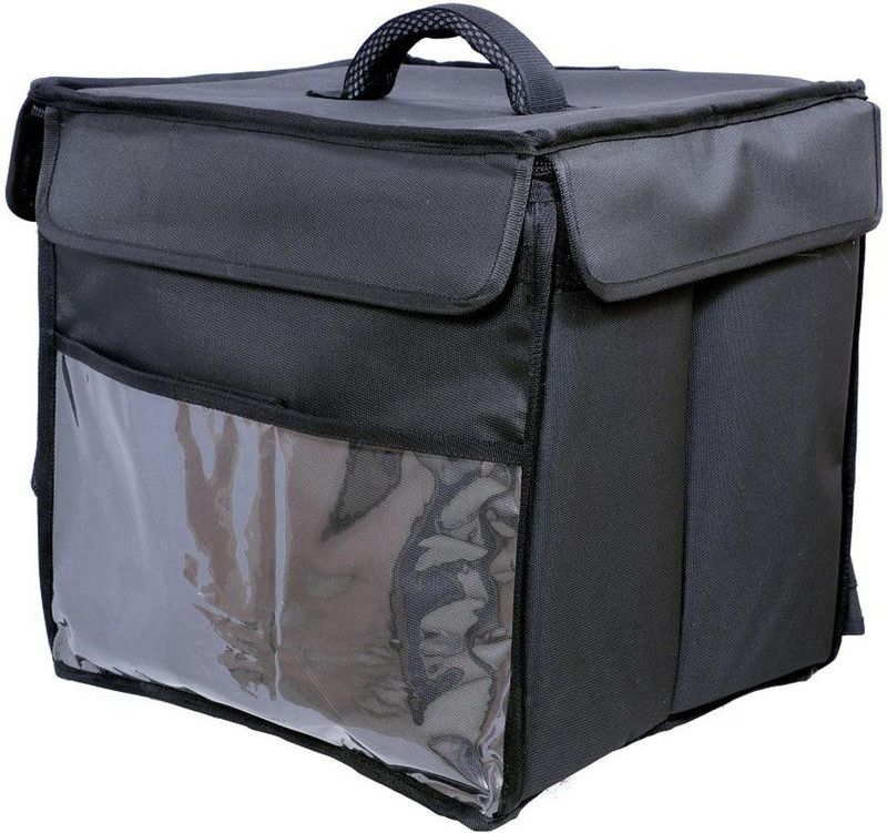Quaffor Insulated hot black 14*14*14 inch food/pizza/cake delivery backpack 34 LTR Waterproof Backpack  (Black, 34)