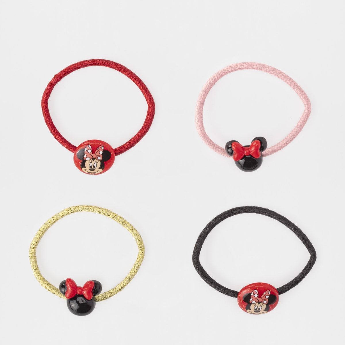 4 Pack Disney Minnie Mouse License Hair Ties