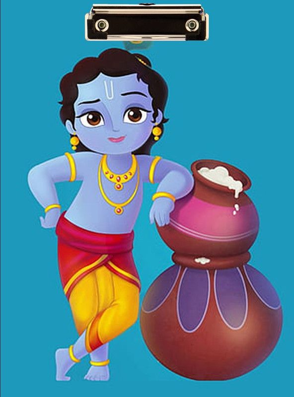 Creative Print Solution Little Krishna Reprint Clip Board Exam Pad (14x9.5 Inches)  (Set of 1, Multicolor)