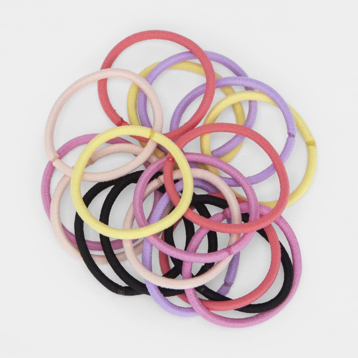 18 Pack Large Round Hair Elastics
