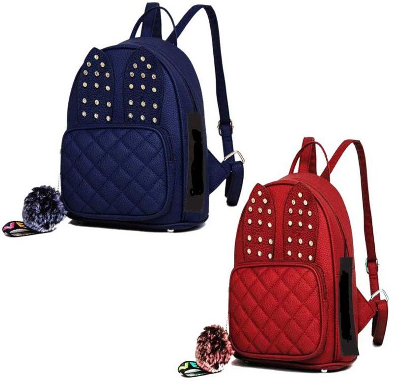 Small 6 L Backpack blu+red-stone-pitthu-cmbo  (Blue, Red)